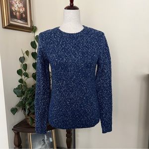 MAK Blue Marled Knit Sweater sz S